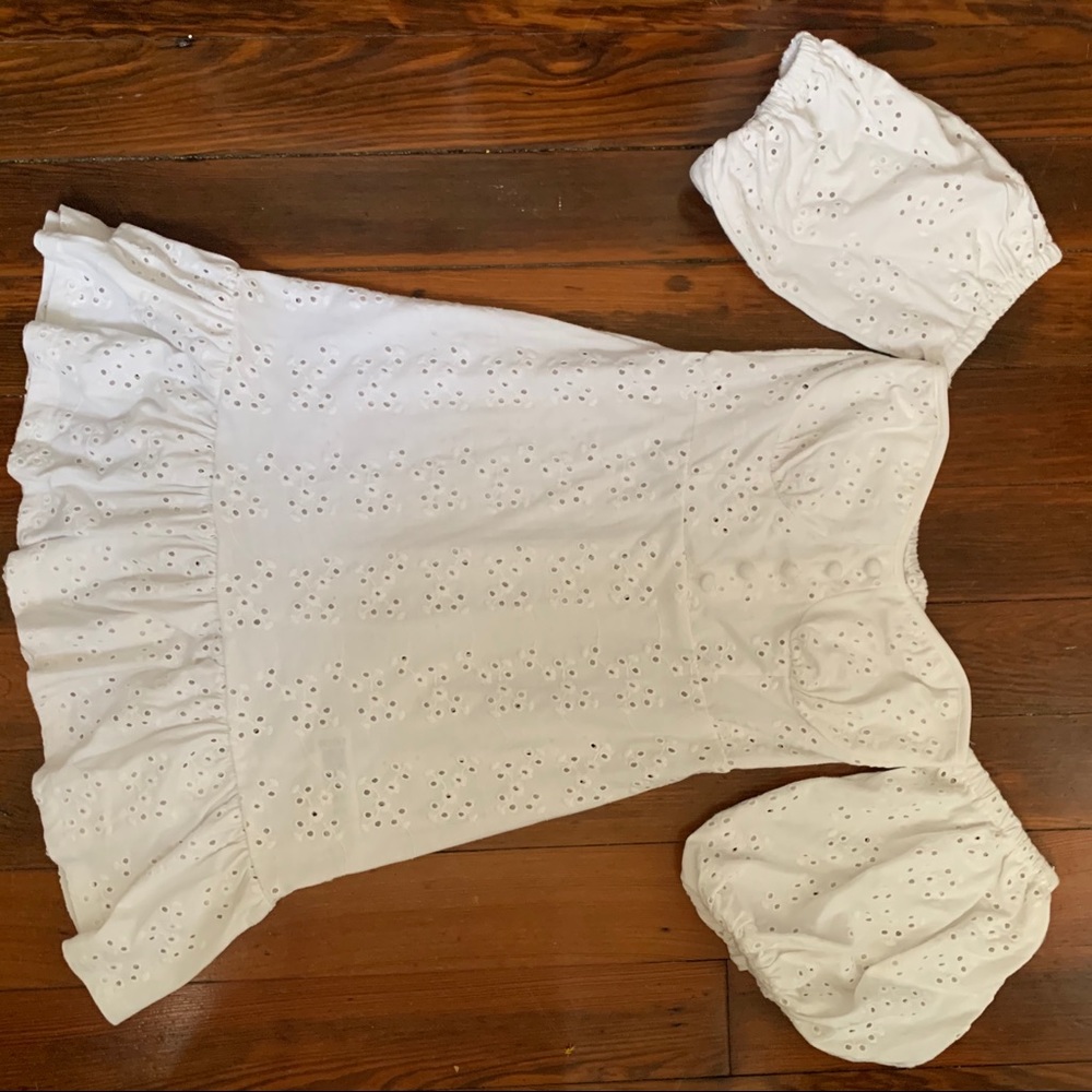 ASOS Design Broderie off the shoulder dress - Picture 4 of 8